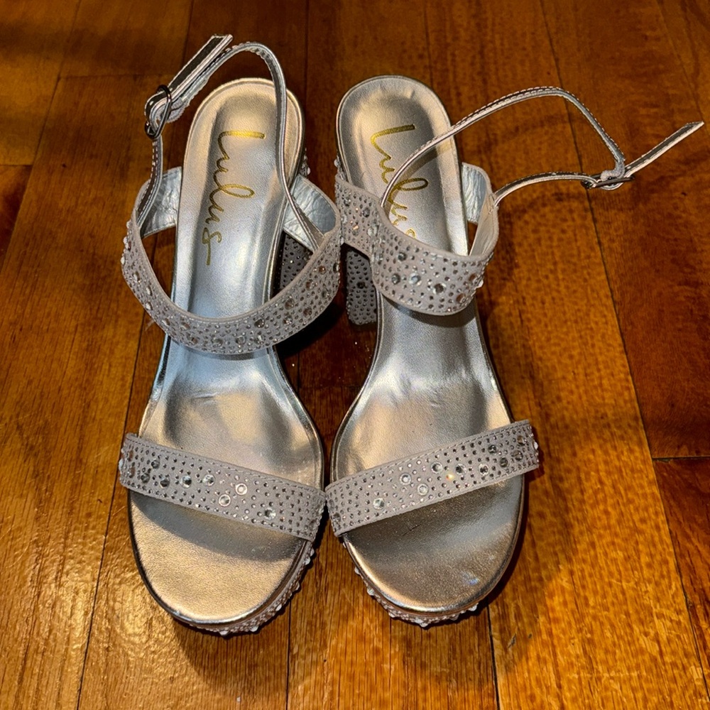 Lulus Rhinestone Platform Heels - Picture 3 of 6